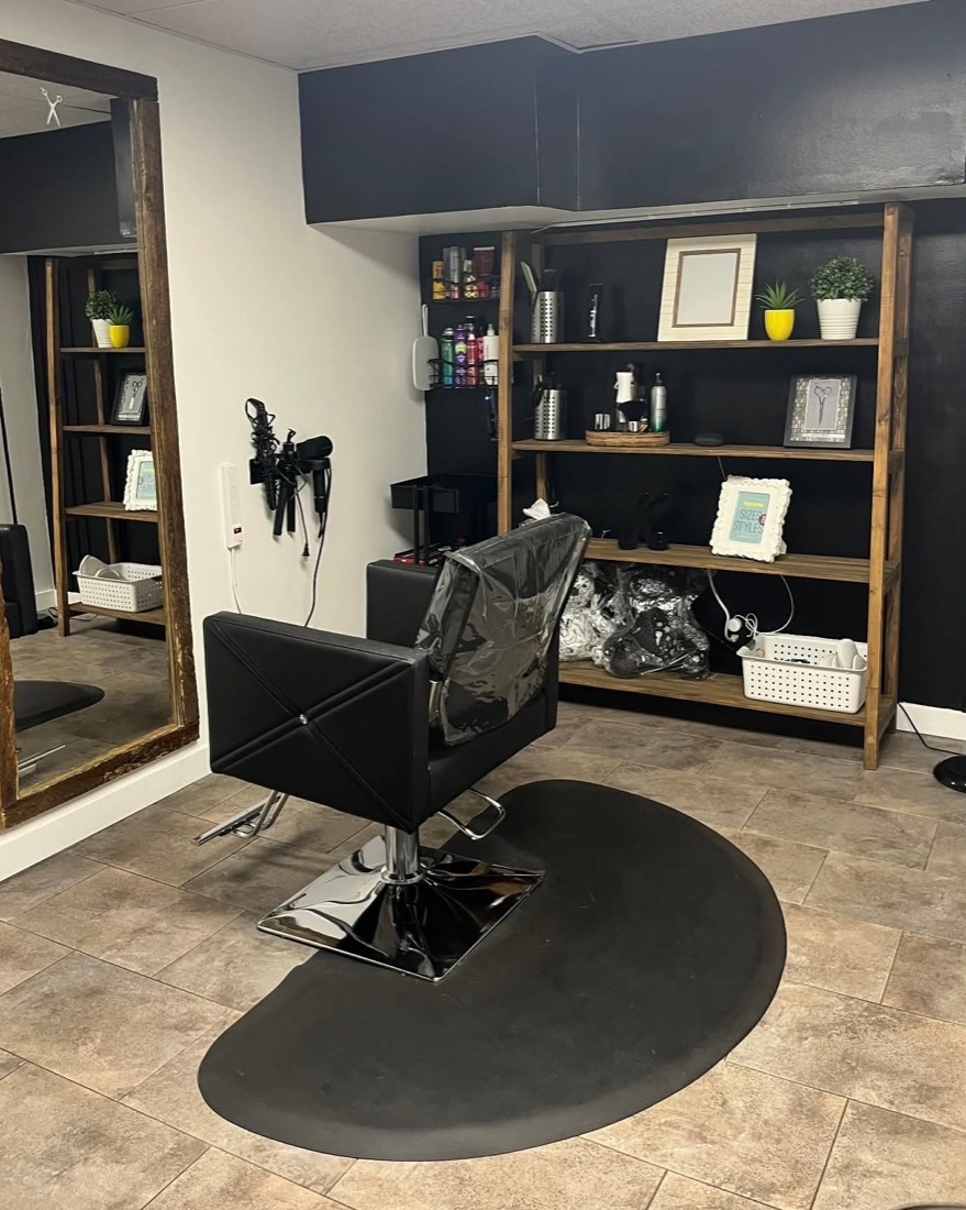 The styling chair in the home studio